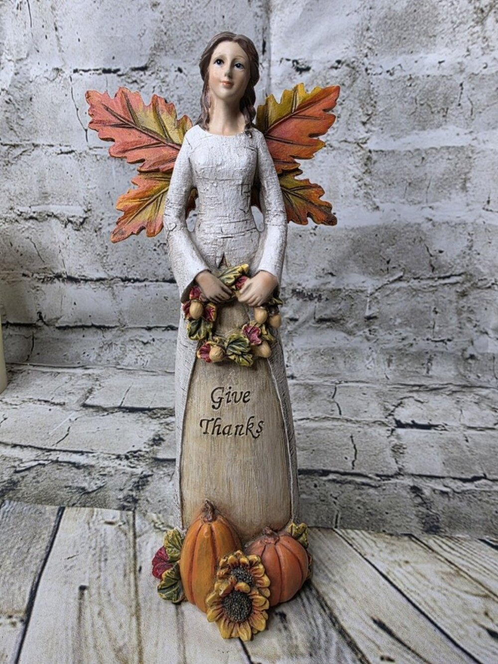 Thanksgiving Angel Fairy Figurine - 10" Autumn Table Decor